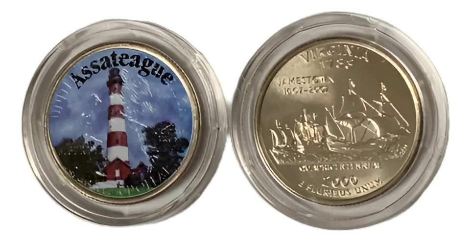 Robmar-USA-moneda-n°12-en Virginia-el Faro De Assateague - Imagen 2