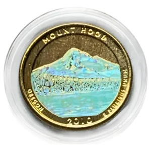 Robmar-USA-Quarter Bañado En Oro 24k Y Oleo-2010-Mount Hood