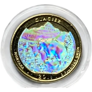 Robmar-USA-Quarter Bañado En Oro 24k Y Oleo-2011-Glacier