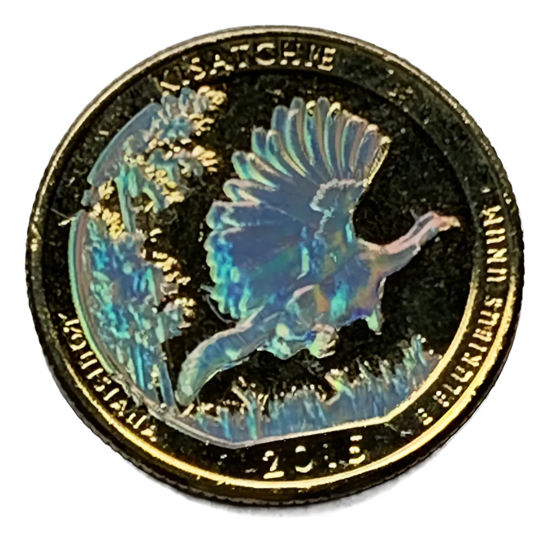 Robmar-USA-Quarter Bañado En Oro 24k Y Oleo-2015-Kisatchie