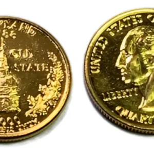 Robmar-USA-Quarter Bañado En Oro 24k-2000-Maryland