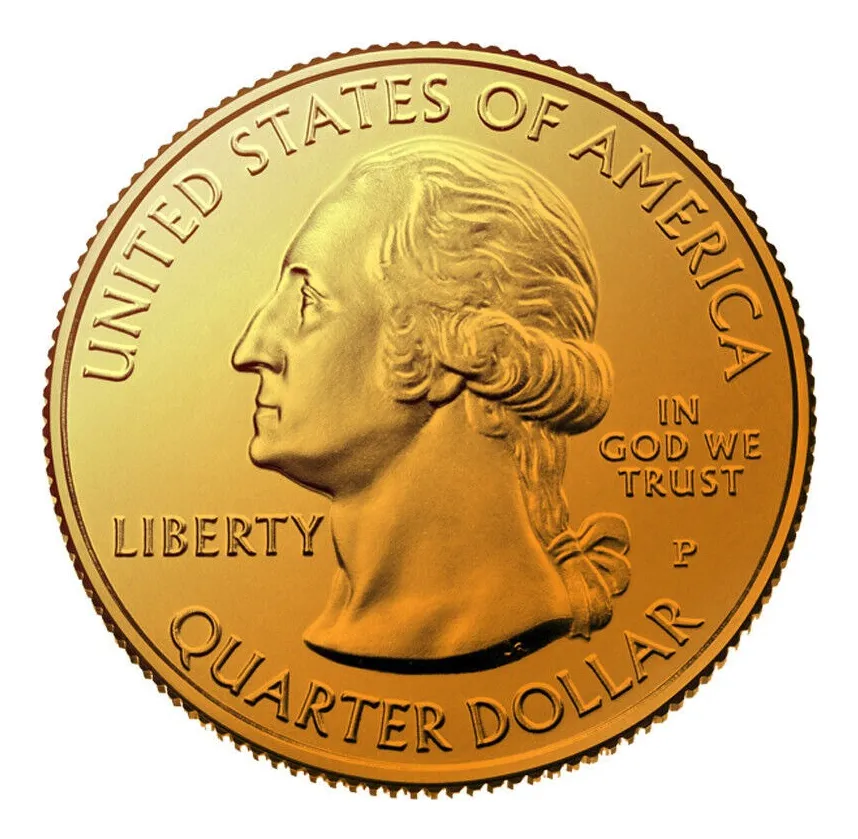 Robmar-USA-Quarter Bañado En Oro 24k-2011-N°8-Olympic - Imagen 2