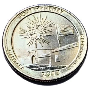 Robmar-USA-Quarter Bañado En Oro 24k-2013-N°19-Fort McHenry