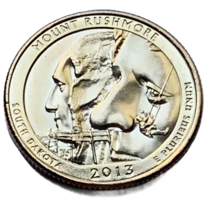 Robmar-USA-Quarter Bañado En Oro 24k-2013-N°20-Mount Rushmore