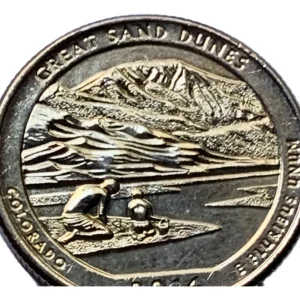 Robmar-USA-Quarter Bañado En Oro 24k-2014-N°24-Great Dunes