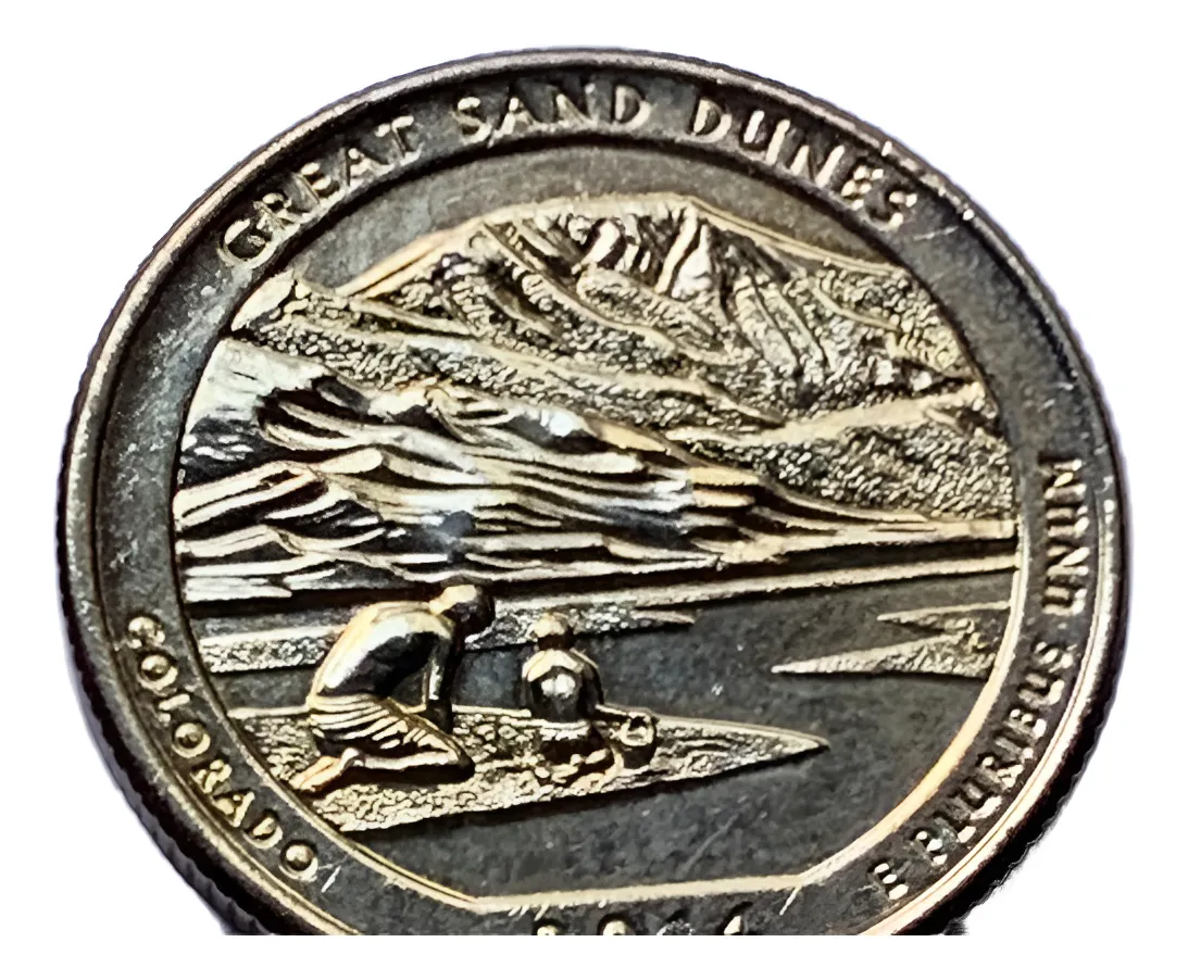 Robmar-USA-Quarter Bañado En Oro 24k-2014-N°24-Great Dunes