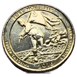 Robmar-USA-Quarter Bañado En Oro 24k-2016-N°35- Fort Moultri