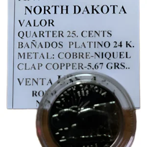 Robmar-USA-Quarter Bañado En Platino 24k-2006-North Dakota