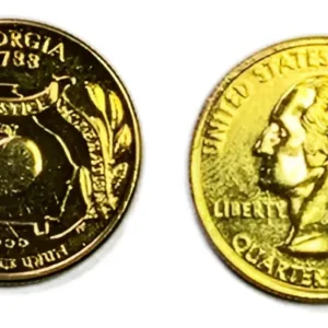 Robmar-USA-Quarter Bañado En Oro 24k-1999(p/d)-Georgia