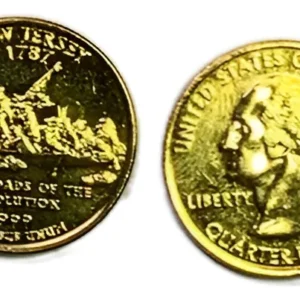 Robmar-USA-Quarter Bañado En Oro 24k-1999-New Jersey