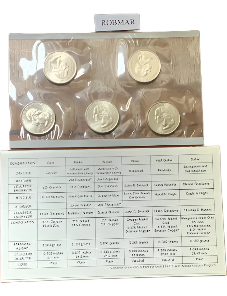 Robmar-USA-set 5 Quarter 25 Cents)(p)acabado Satinado 2005 - Imagen 2