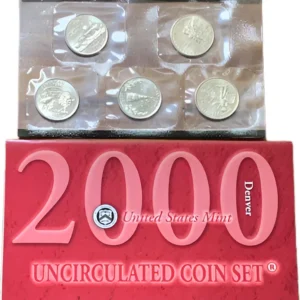 Robmar-USA-set 5 Quarter(25cent (d)acabado Satinado Año 2000