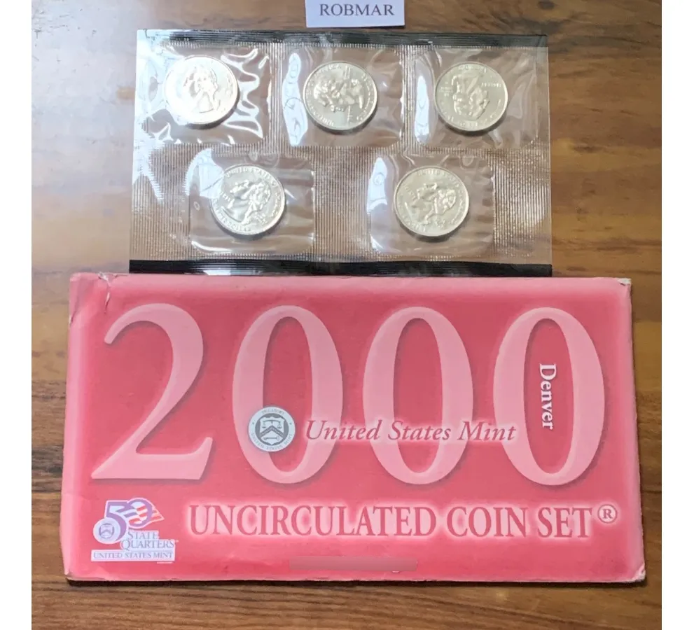 Robmar-USA-set 5 Quarter(25cent (d)acabado Satinado Año 2000 - Imagen 3