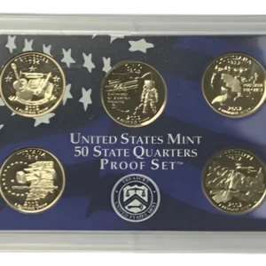 Robmar-USA-estuche-blister Con 5 Quarter(25 Cents) Año 2002s