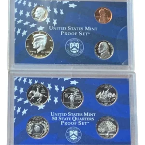 Robmar-USA-estuche-con 2-blister De 10 Monedas 1999 Proof set