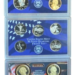 Robmar-USA-estuche-con 3 Blister Con 14 Moneda Proof 2007- Set