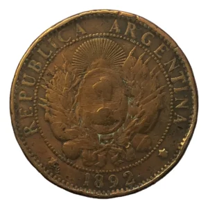 Robmar-Argentina-Patacon-f59-9-es 2 Centavo De Patacon-año 1893