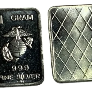 Robmar-USA-Lingote De 1g Plata Pura 24k 0,999-N°111-Simbolo De Army