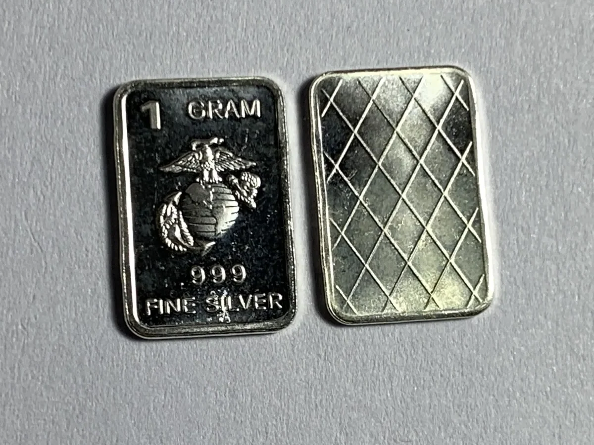 Robmar-USA-Lingote De 1g Plata Pura 24k 0,999-N°111-Simbolo De Army - Imagen 2