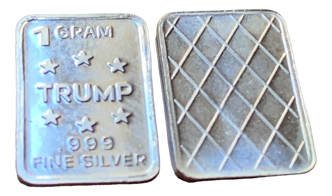 Robmar-USA-Lingote De 1g Plata Pura 24k 0,999-N°106-Presidente Trump - Imagen 2