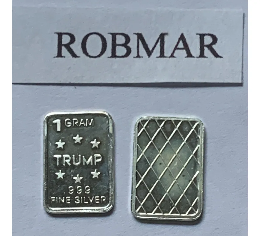 Robmar-USA-Lingote De 1g Plata Pura 24k 0,999-N°106-Presidente Trump