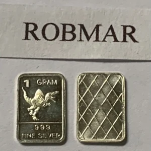 Robmar-USA-Lingote De 1g Plata Pura 24k 0,999-N°93-Dinosaurio