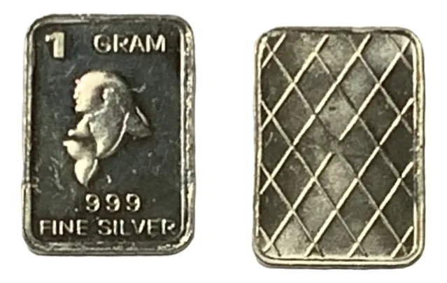 Robmar-USA-Lingote De 1g Plata Pura 24k 0,999-N°49-Pescadito - Imagen 2