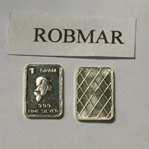 Robmar-USA-Lingote De 1g Plata Pura 24k 0,999-N°49-Pescadito