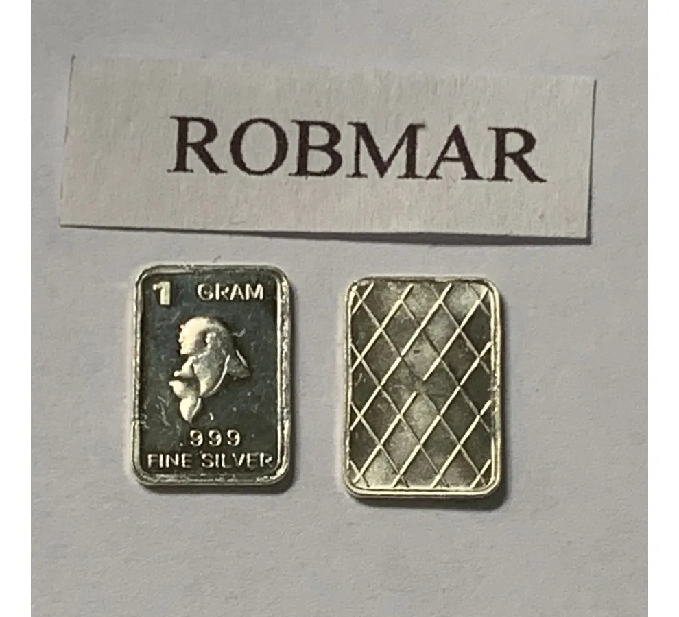 Robmar-USA-Lingote De 1g Plata Pura 24k 0,999-N°49-Pescadito