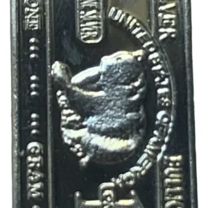 Robmar-USA-Lingote De 1g Plata Pura 24k 0,999-N°122-Oso
