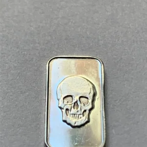 Robmar-USA-Lingote De 1g Plata Pura 24k 0,999-N°130-Una Cabeza De Calavera