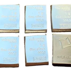 Robmar-Suiza-10 Lingotes De 1g Plata Pura 24k-Refinería Valcambi