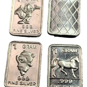 Robmar-USA-Lote De 3 Lingotes De 1g De Plata Pura 0,999-N°102