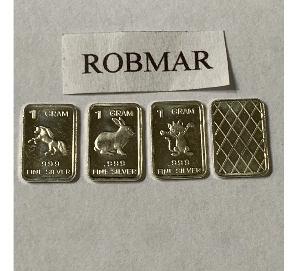 Robmar-USA-Lote De 3 Lingotes De 1g De Plata Pura 0,999-N°142 - Imagen 2