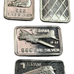 Robmar-USA-Lote De 3 Lingotes De 1g De Plata Pura 0,999-N°304