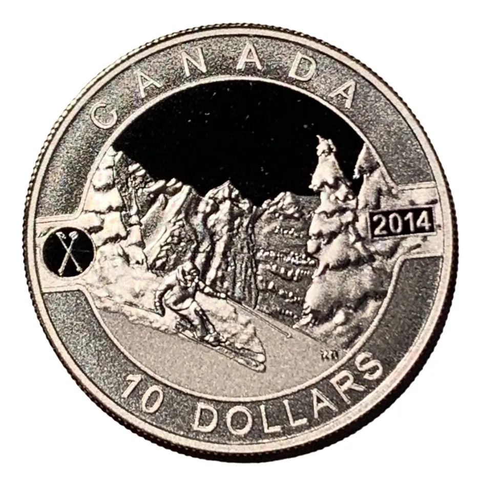 Robmar-Canadá-1/2 Onza Plata 0,9999-Proof-N°4-2014-Época De Esquiar
