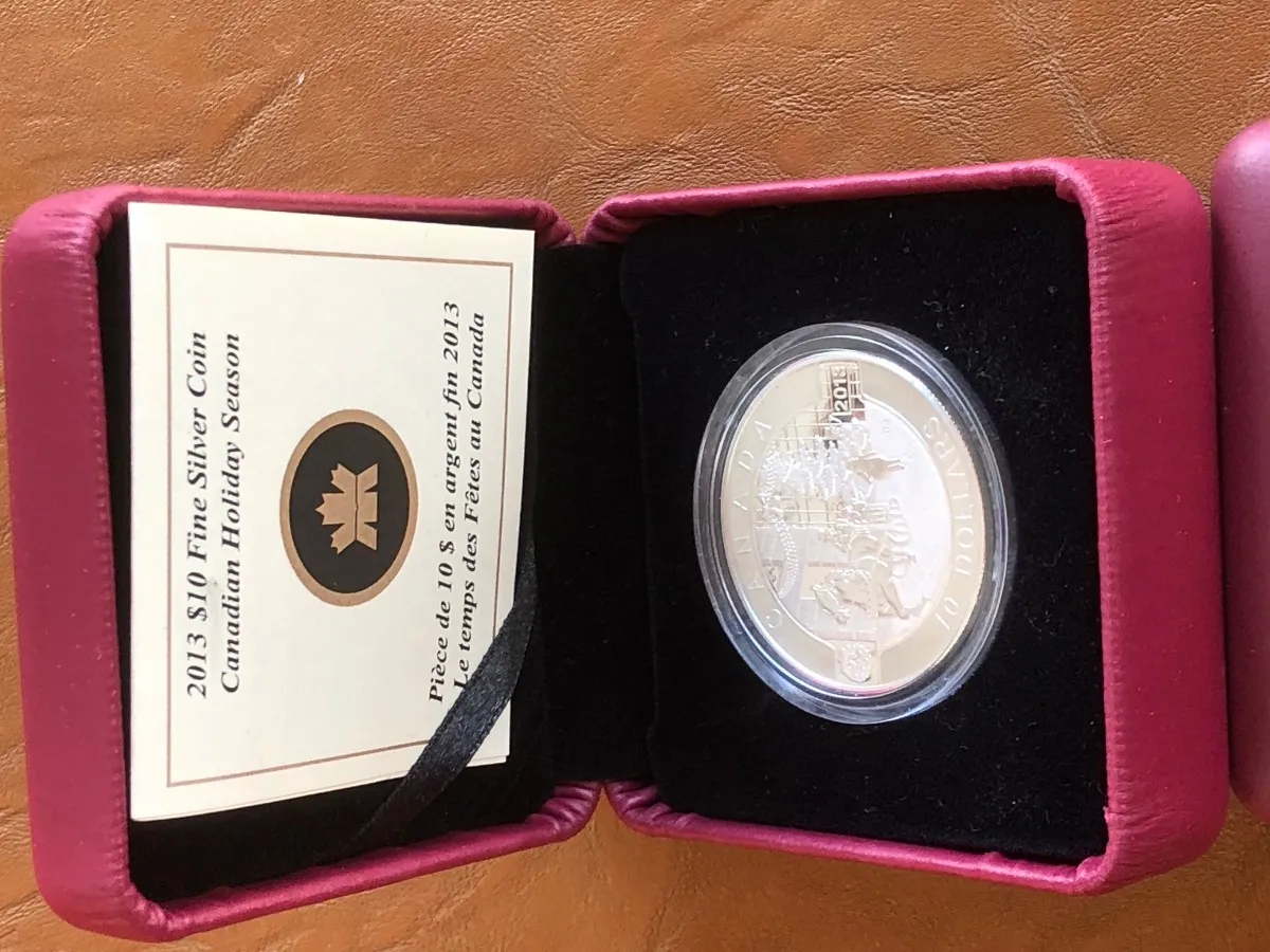 Robmar-Canadá-1/2 Onza Plata 0,9999-Proof-N°4-2014-Época De Esquiar - Imagen 3