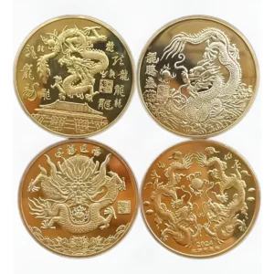 Robmar-4 Monedas Chinas De Diversos Dragones-A Elegir