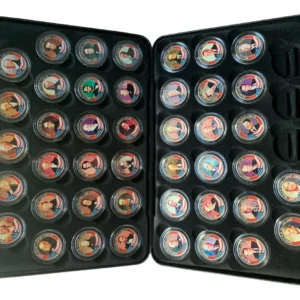 Robmar-44 Monedas 25 Centavos-Pintadas-Estuche De Presidentes