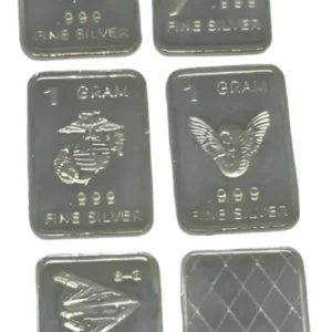Robmar-USA-Lote De 5 lingotes De 1g Plata Pura 0,999-N°102