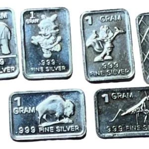 Robmar-USA-Lote De 5 Lingotes De 1g De Plata Pura 0,999-N°218