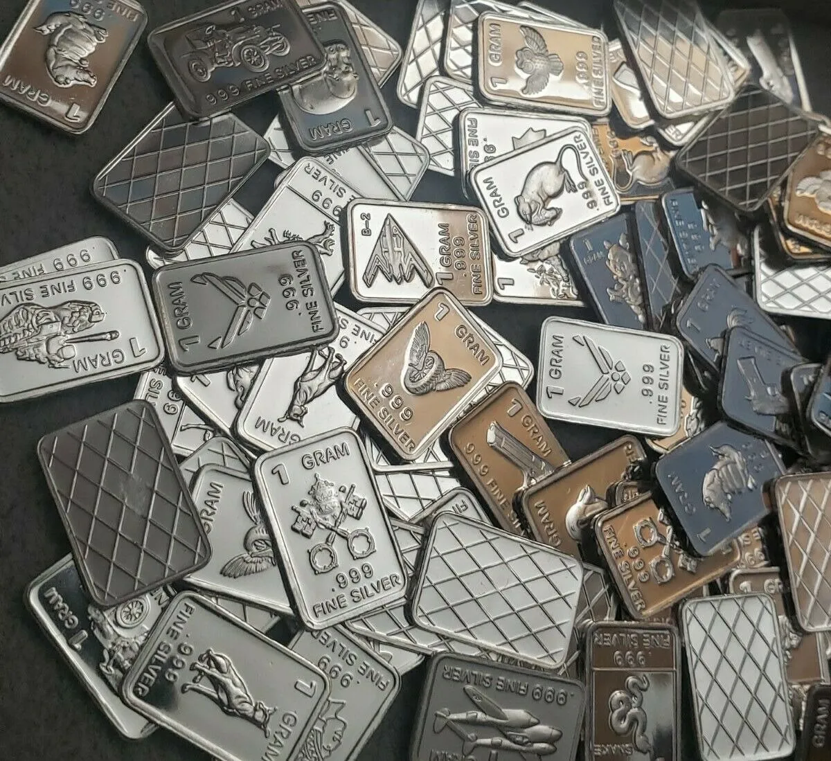 Robmar-USA-Lote De 5 Lingotes De 1g De Plata Pura 0,999-N°230 - Imagen 5