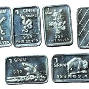 Robmar-USA-Lote De 5 Lingotes De 1g De Plata Pura 0,999-N°219