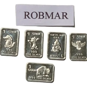 Robmar-USA-Lote De 5 Lingotes De 1g De Plata Pura 0,999-N°221