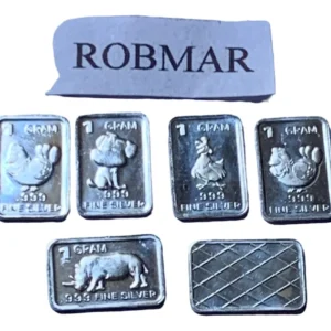 Robmar-USA-Lote De 5 Lingotes De 1g De Plata Pura 0,999-N°227