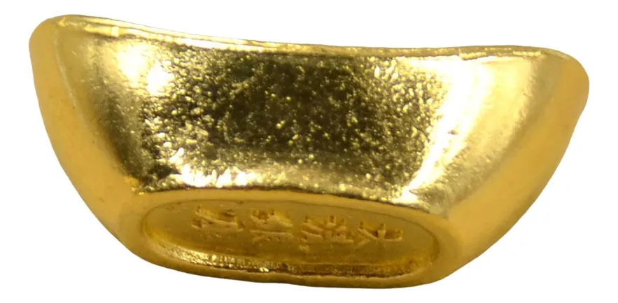 Robmar-China-Lingote De La Suerte-Trae Riqueza-Bañado En Oro 24k-2024
