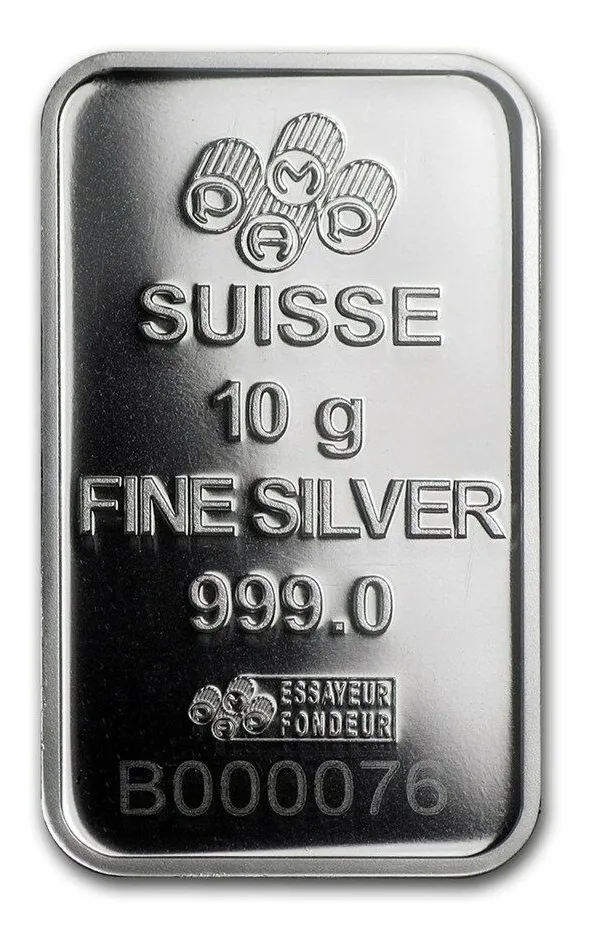 Robmar-Suiza-Lingote De 10g De Plata 24k-Blister-Flor - Imagen 2