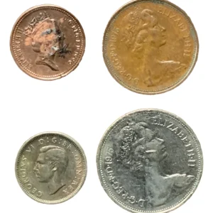 Robmar- Lote De 4 Monedas De Inglaterra De 1-2-6 Y 10 Pence-Diferentes Valor Facial