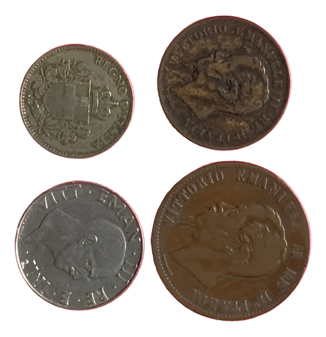 Robmar-Italia-Lote De 4 Monedas-De 5-10-20-50 Centésimos-Diferentes Valor Facial