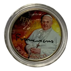 Robmar-USA-Moneda De 50 Cents-Decorada En Laca Del Papa Francisco-Novedad